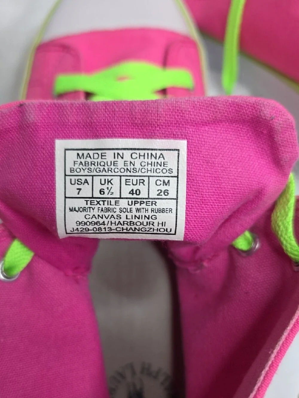 Polo by Ralph Lauren Hot Pink High-Top Sneakers with Neon Green Accents